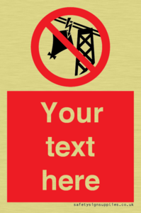 Custom prohibition do not fly kites near overhead electrical power lines